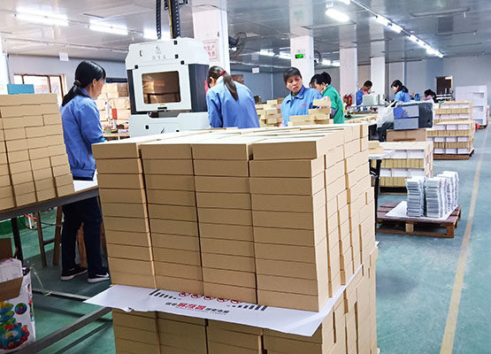 Converting and finishing department for packaging
