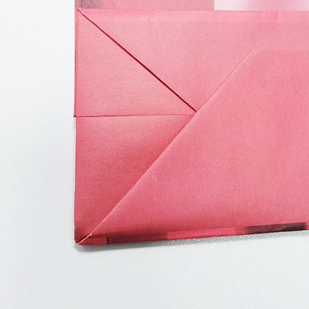 Custom printed white kraft paper bag with handle