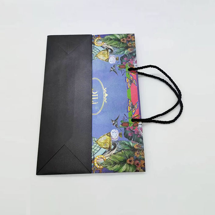 Luxury boutique black shopping bag for clothing image 3