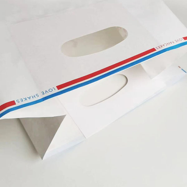White take away paper bag for food